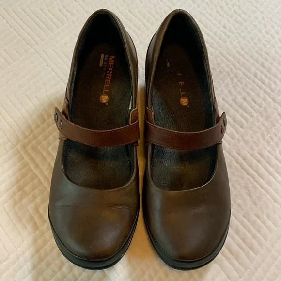 Merrell Veranda Emme J69042 Brown Leather Mary Jane Shoes, Womens 8.5 - Picture 6 of 16